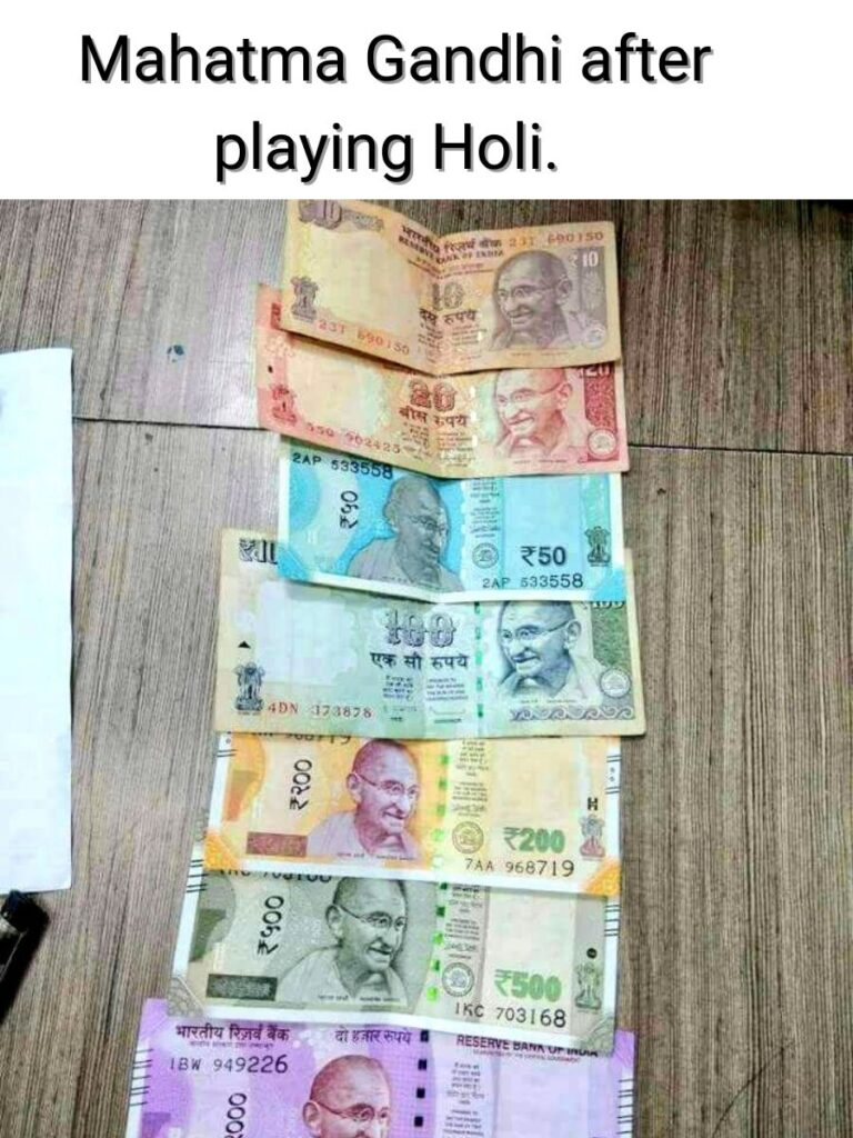 Mahatma Gandhi Meme on Holi