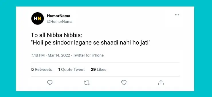 Nibba Nibbi Joke on Holi