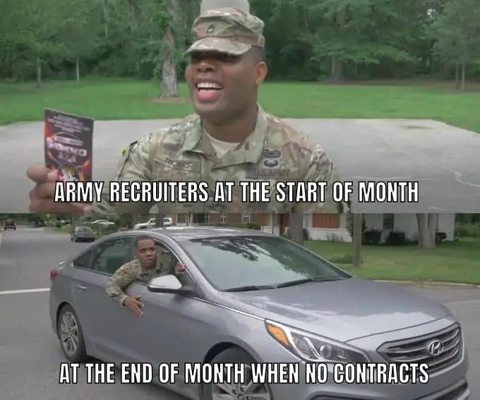Army Recruiter Meme on School