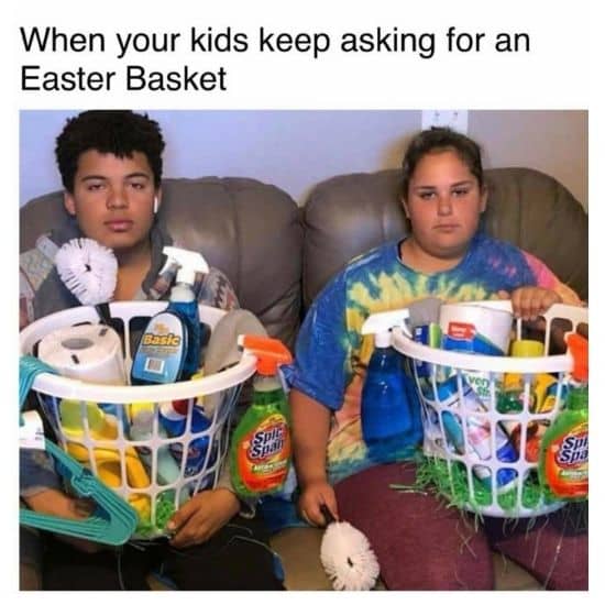 Easter Basket Meme on Grownups