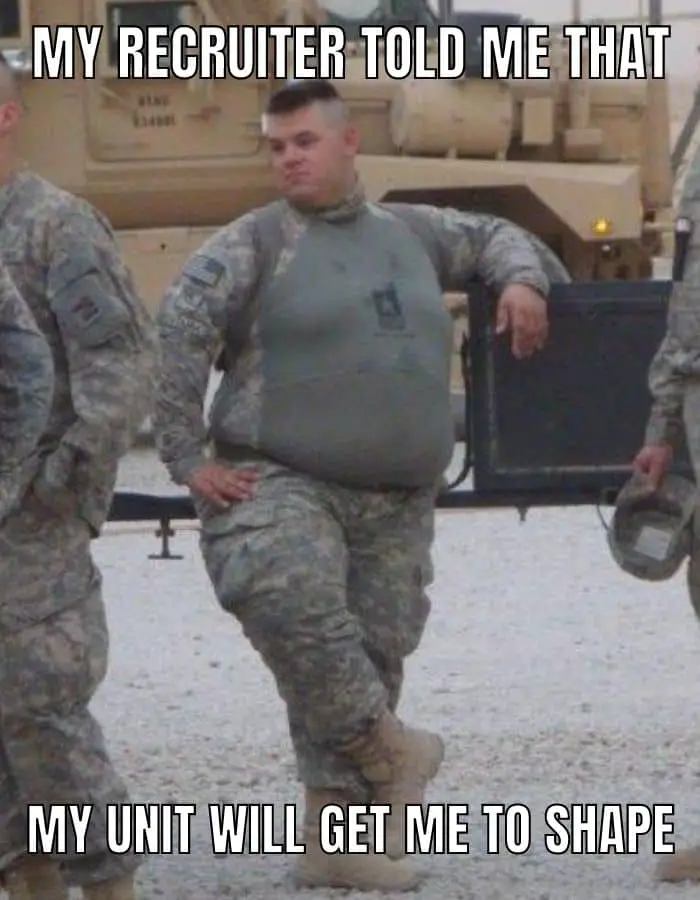 Fat US Soldier Meme on Recruitment