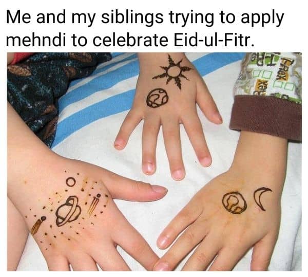 Funny Eid-Al-Fitr Meme on Mehndi