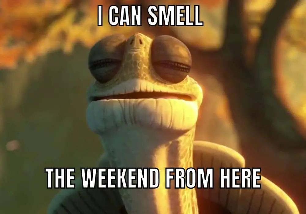 I Can Smell The Weekend From Here Meme on Oogway