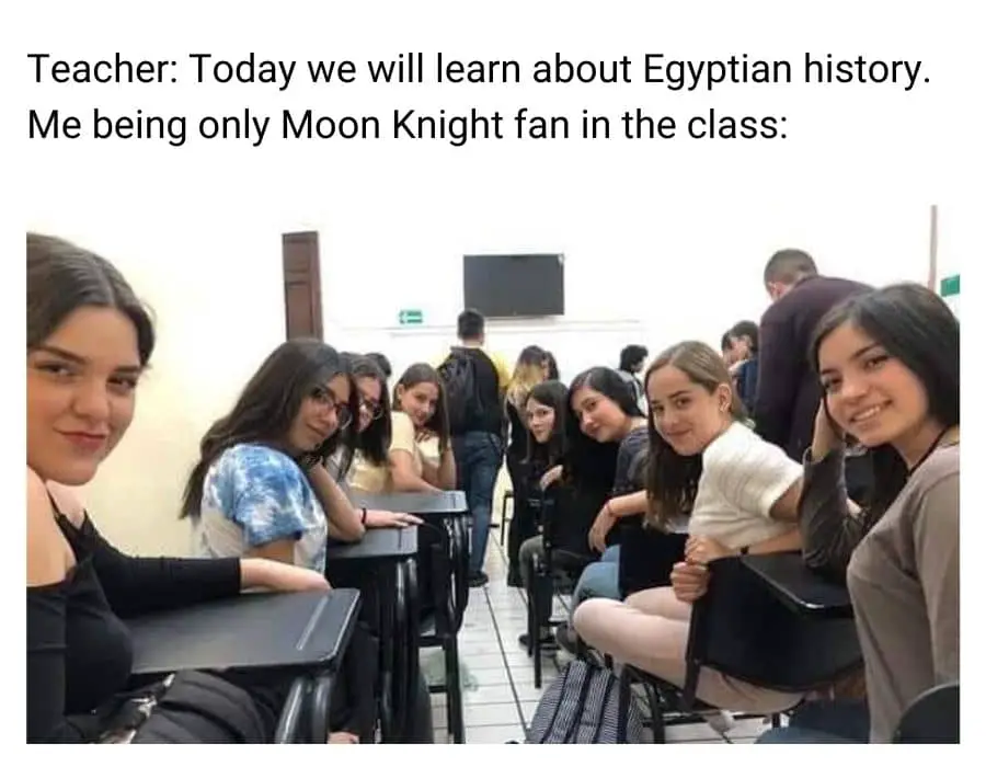 Moon Knight Fan Meme on Girls Looking Back