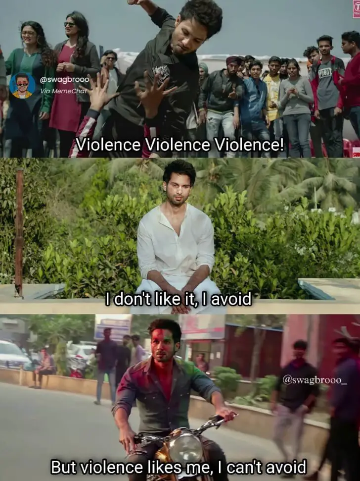 Violence Violence Violence I Don't Like It I Avoid - Meme Template