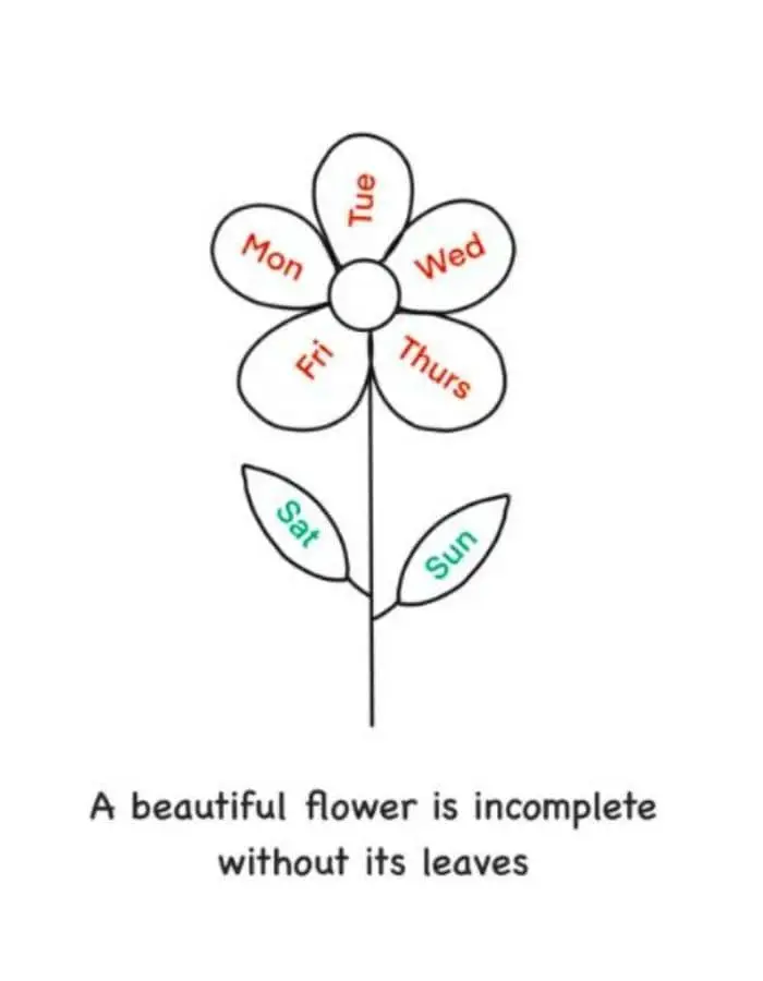 Weekend Meme on A beautiful flower is incomplete without its leaves