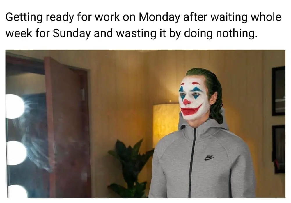 Weekend Over Meme on Joker