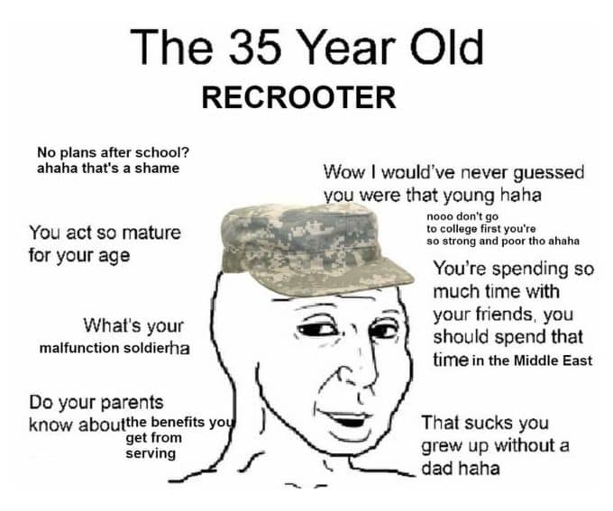 Wojak Meme on Army Recruiter