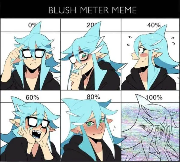 Blush Meter Meme on Boy Mizuki