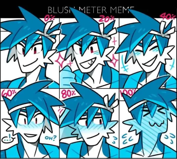 Blush Meter Meme on Boy