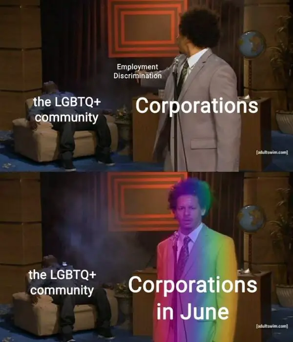 Corporations Pride Month Meme on June
