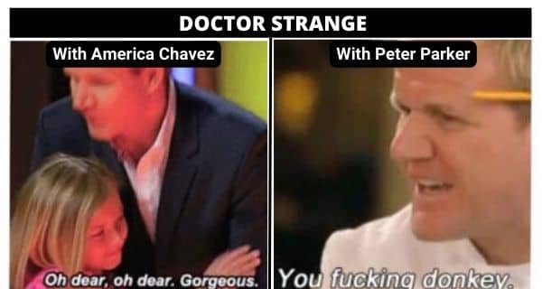 Doctor Strange Meme on America Chavez and Peter Parker