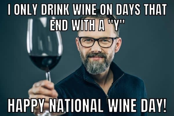 Drink Wine Meme on National Wine Day
