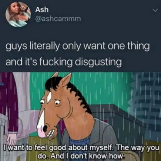 Guys Literally Only Want One Thing Meme Template