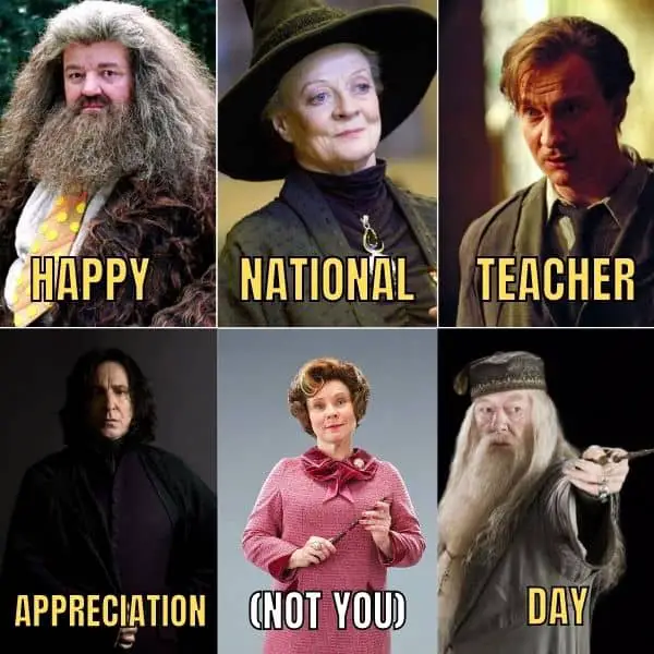 Harry Potter Teacher Appreciation Meme