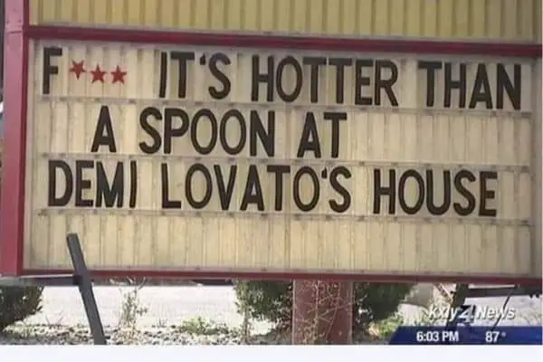Its hotter than joke on Demi Lovato Spoon