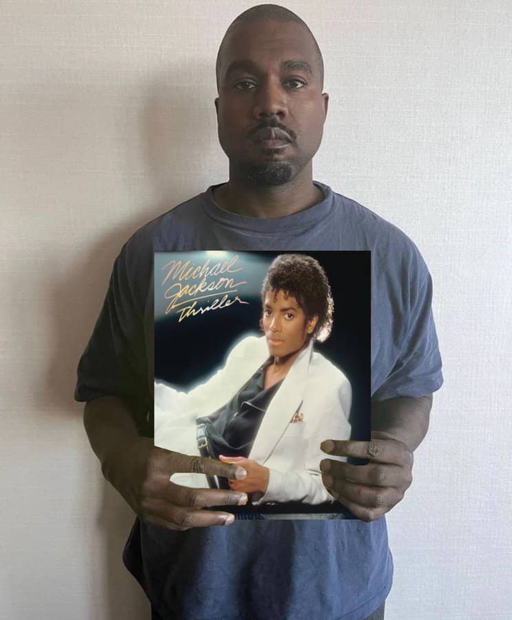Kanye West Holding Notepad Meme on Michael Jackson