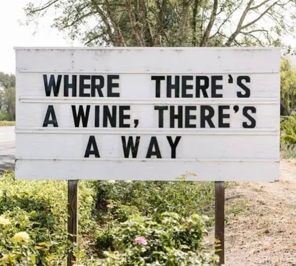Wine Meme on Street Board