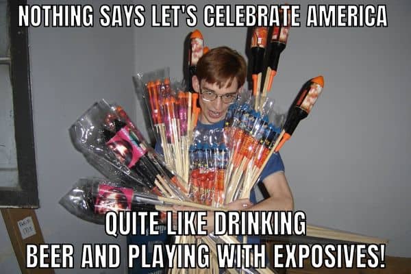 4th of July Joke on Beer and Explosive