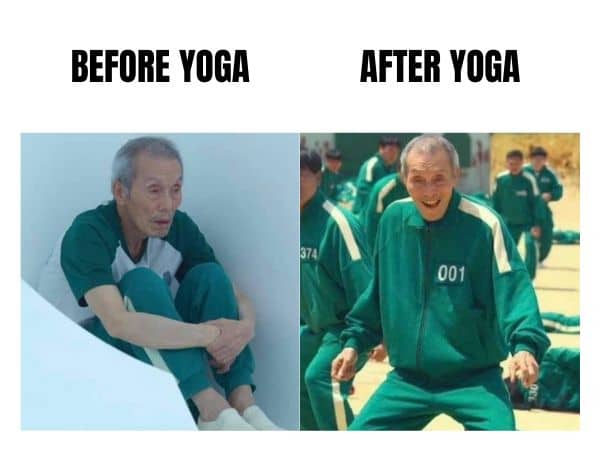 Before and After Yoga Meme