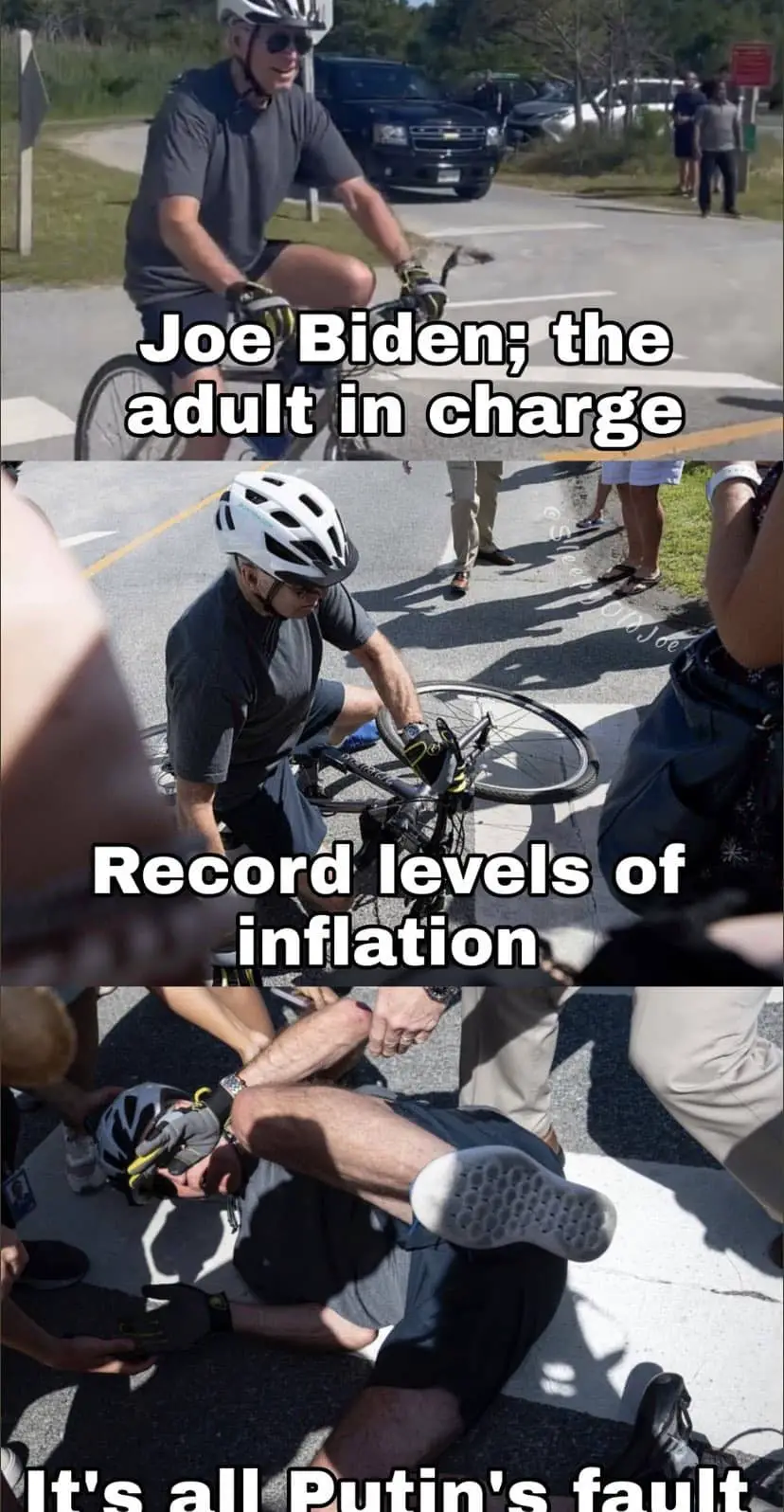 Biden Falls Off Bike Meme Template
