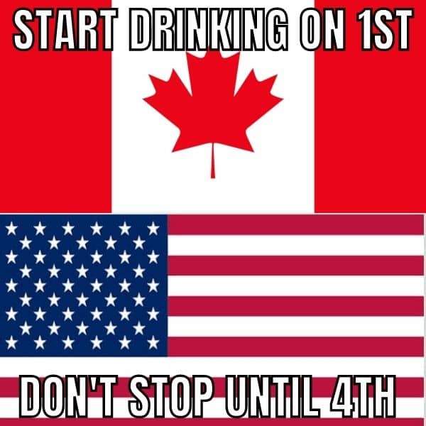 Canada Day Drinking Meme