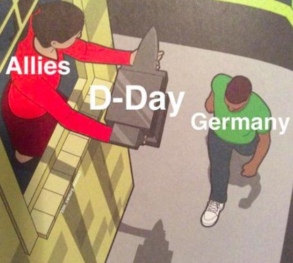 D-Day Meme on Allies and Germany