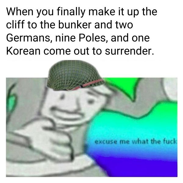 D-Day Meme on Beach