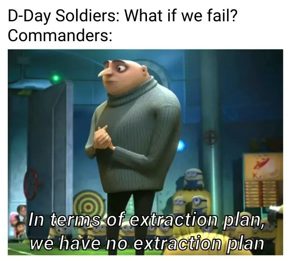 D-Day Meme on Soldiers