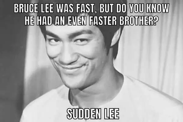 Dad Joke Meme on Bruce Lee