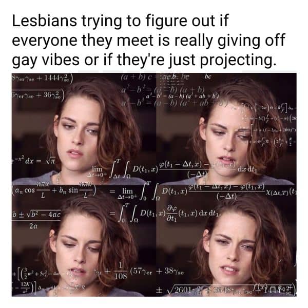 Funny Lesbian Meme on Kristen Stewart
