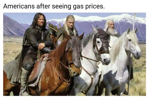 Gas Prices Horse Meme