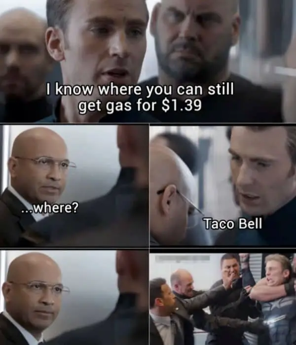 Gas Prices Meme on Taco Bell