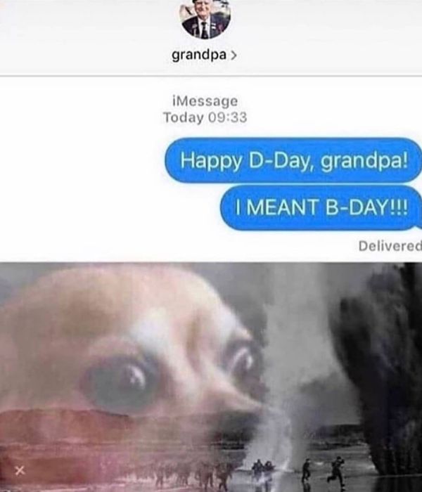 Happy D-Day Meme on Grandpa