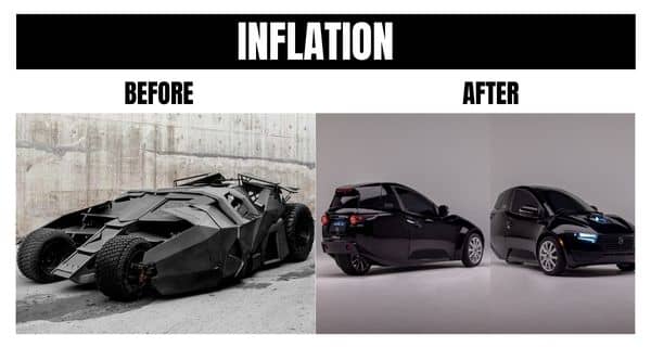 Inflation Meme on Batmobile