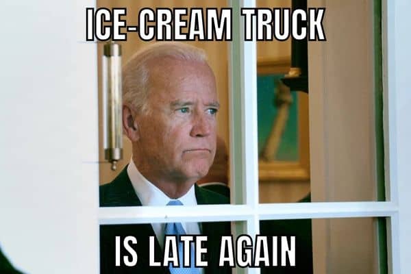 Joe Biden Meme on Ice Cream Truck