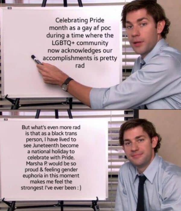 Juneteenth Meme on Gay Pride