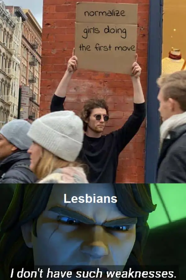 Lesbian Meme on Making First Move