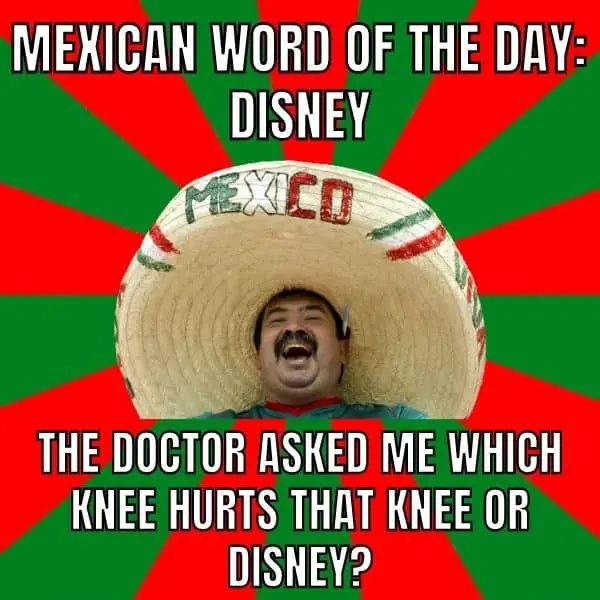Mexican Word Of The Day Meme on Disney
