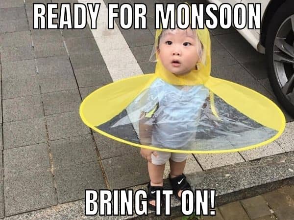Monsoon Meme on Kid Raincoat