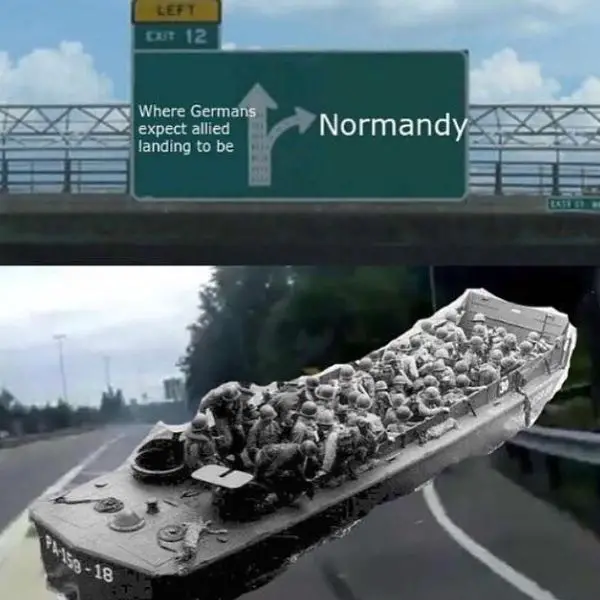 Normandy Landing Meme on D Day