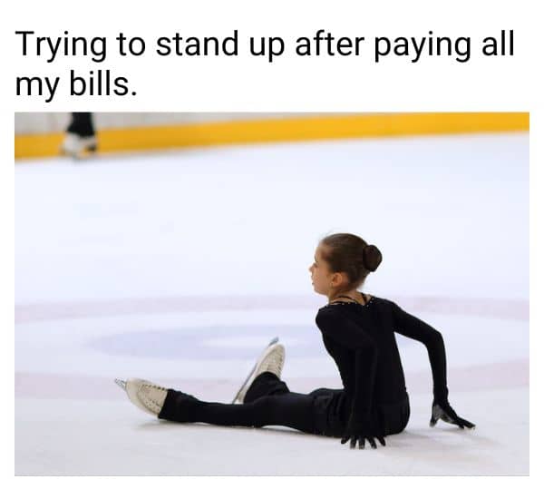 Paid Bills Meme on Fallen on ground