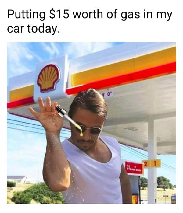 Salt Bae Meme on Gas Price
