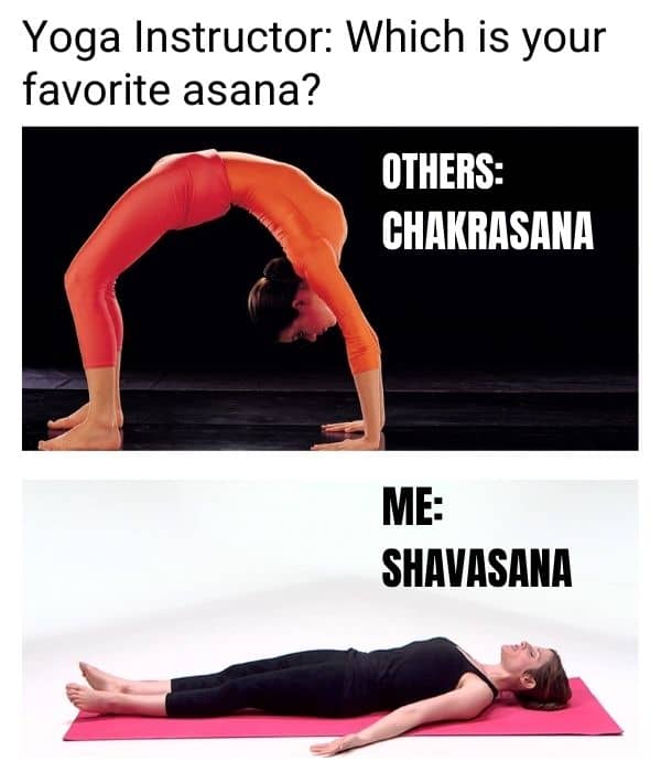 Shavasana Meme on Yoga