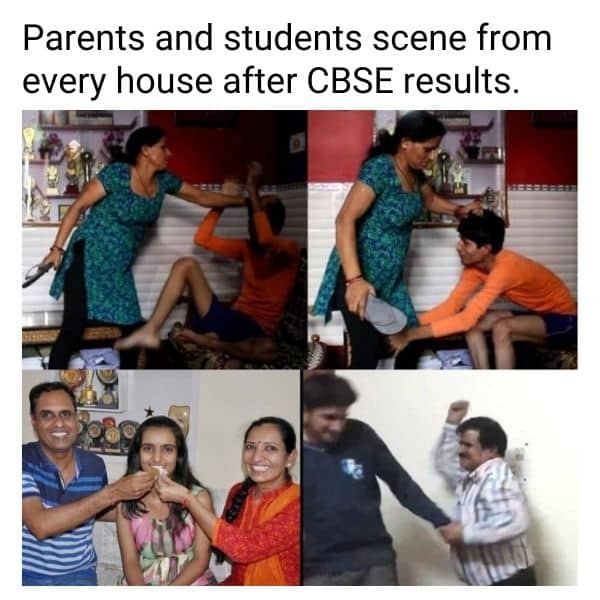 CBSE Results Meme on Parents