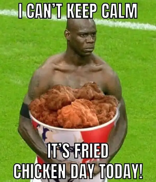 Fried Chicken Day Meme on Mario Balotelli