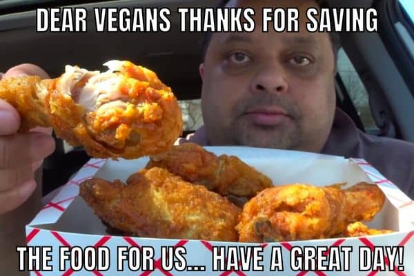 Fried Chicken Meme on Vegans