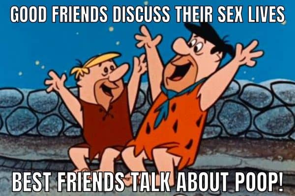 Friend Meme on Fred Flintstone and Barney Rubble