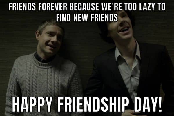 Friendship Day Meme on Watson and Sherlock Holmes