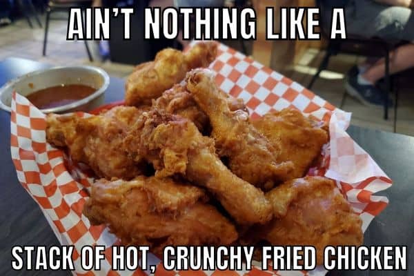 Funny Fried Chicken Quote for Instagram